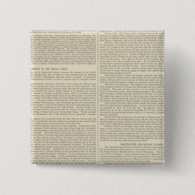 Chapa Cuadrada Continúa el Océano Índico (Anverso)