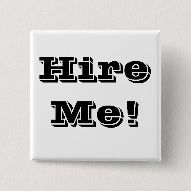 Chapa Cuadrada ¡Contratarme! (Anverso)