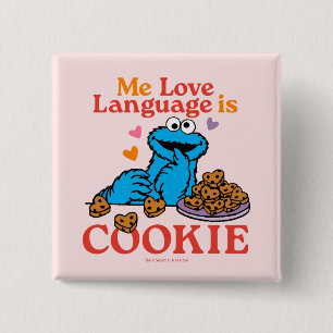 Chapa Cuadrada Cookie Monster Cita del Día de San Valentín