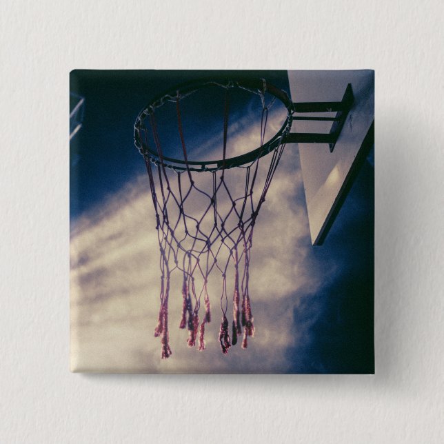 Chapa Cuadrada Cool Basketball Design (Anverso)