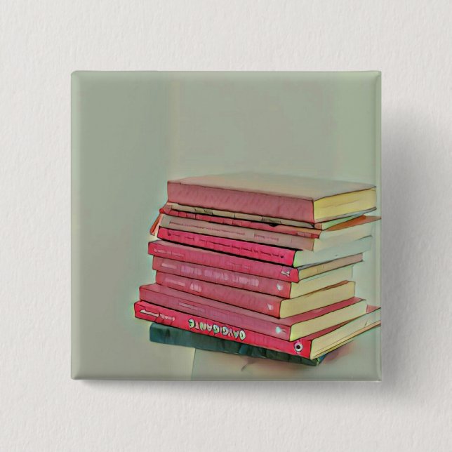 Chapa Cuadrada Cool book lover gift (Anverso)