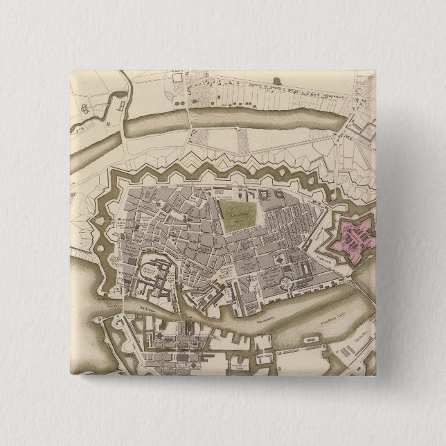 Chapa Cuadrada Copenhague, Kiobenhaven (Anverso)