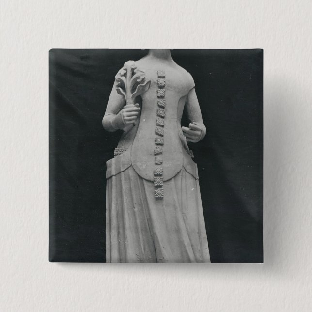 Chapa Cuadrada Copia de una estatua de Isabel de Baviera (Anverso)