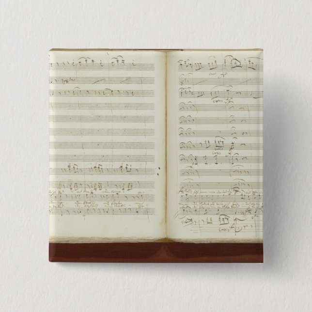 Chapa Cuadrada Copia manuscrita 'del Flute mágico (Anverso)