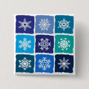 Chapa Cuadrada Copos de nieve