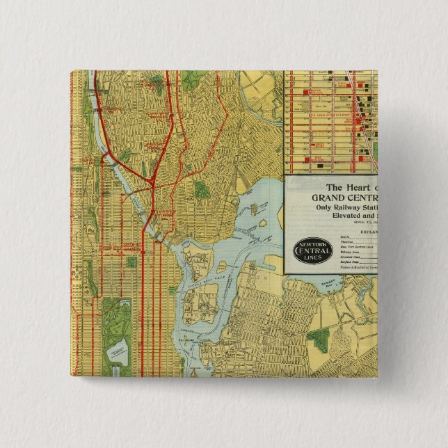 Chapa Cuadrada Corazón de Nueva York (Anverso)