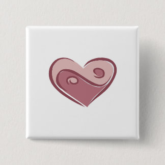 Chapa Cuadrada corazón de yin yang