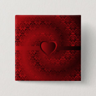 Chapa Cuadrada Corazón húmedo rojo