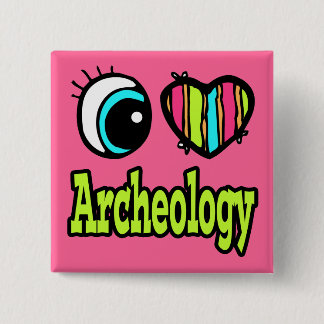 Chapa Cuadrada Corazón Ojo Brillante Me Encanta La Arqueología