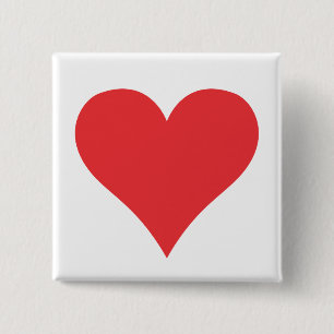 Chapa Cuadrada Corazón rojo