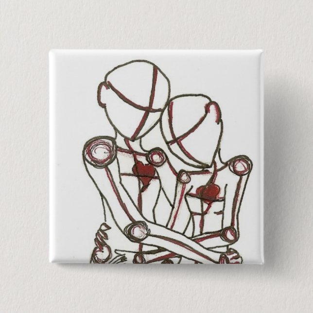 Chapa Cuadrada corazones (Anverso)