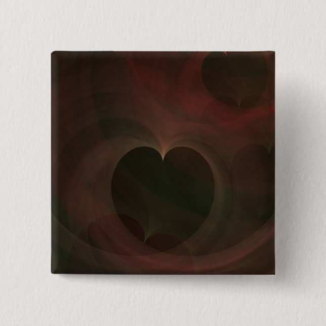 Chapa Cuadrada Corazones Brillantes (Anverso)