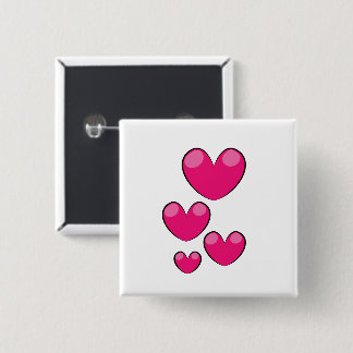 Chapa Cuadrada Corazones de amor