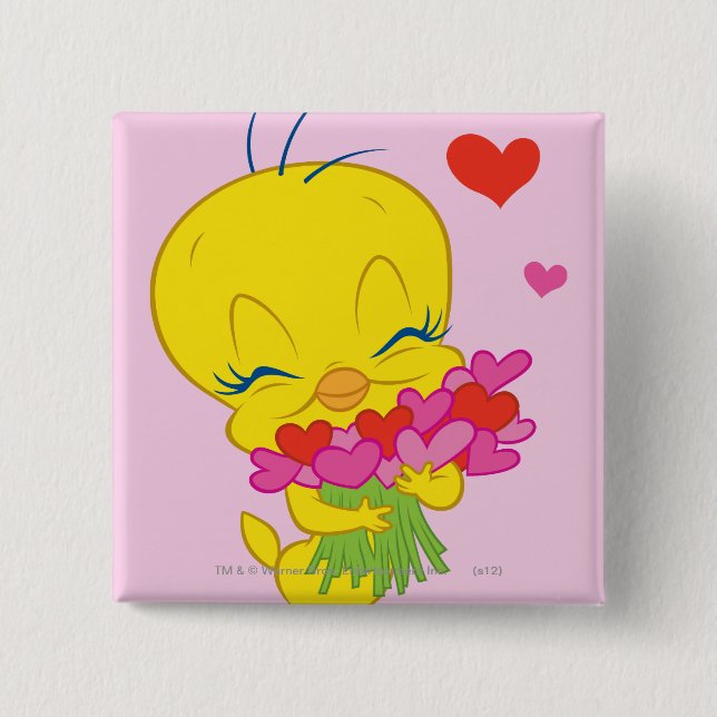 Chapa Cuadrada Corazones de TWEETY™ (Anverso)