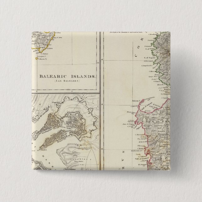 Chapa Cuadrada Córcega, Cerdeña, Islas Baleares, Valletta (Anverso)