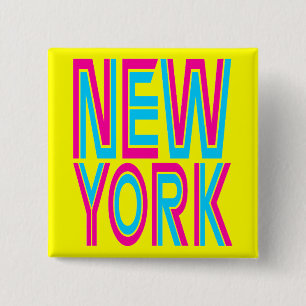 Chapa Cuadrada Corey Tiger 80 Retro Nueva York