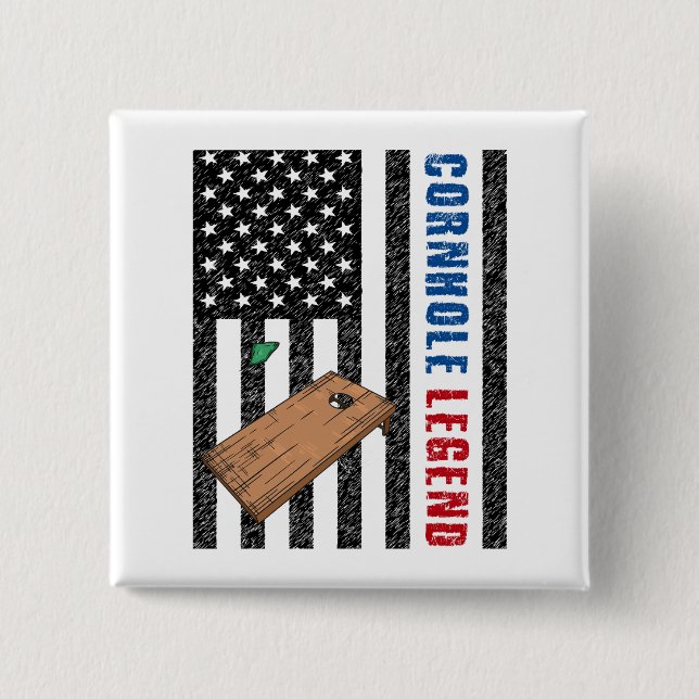 Chapa Cuadrada Cornhole Legend USA (Anverso)