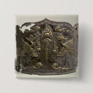 Chapa Cuadrada Corona imperial de la plata y de la cerda joven