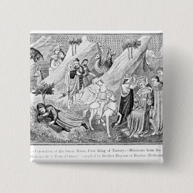 Chapa Cuadrada Coronación del gran Khan (Anverso)