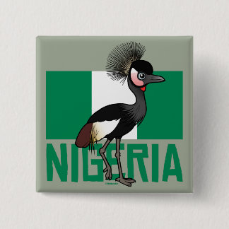 Chapa Cuadrada Coronar-Grúa negra de Nigeria