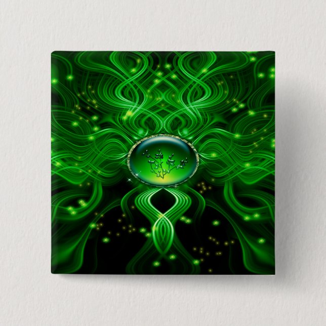 Chapa Cuadrada Corriente de la vida de Gaia (Anverso)