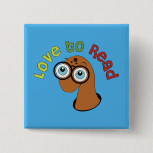 Chapa Cuadrada Cortar el amor para leer el arte de palabras del b