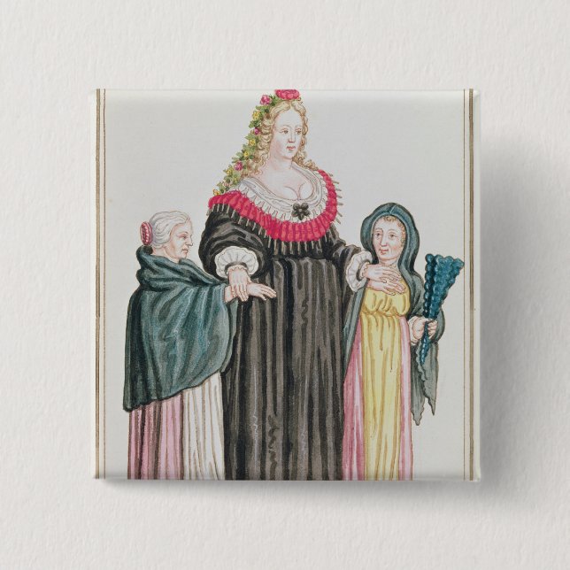 Chapa Cuadrada Cortesana veneciana (Anverso)