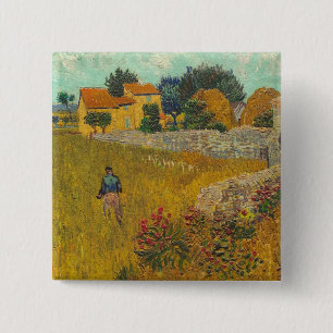 Chapa Cuadrada Cortijo de Vincent van Gogh el   en Provence, 1888