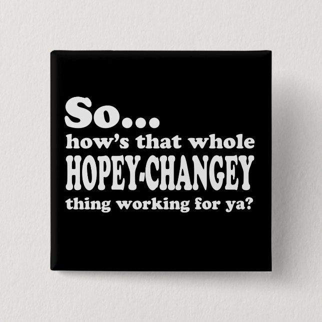 Chapa Cuadrada Cosa de Hopey-Changey (Anverso)