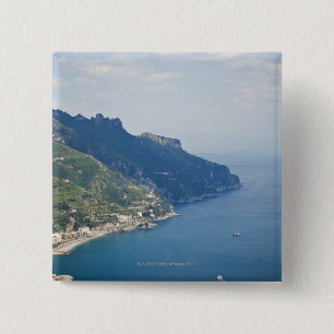 Chapa Cuadrada Costa de Italia, Amalfi, opinión de alto ángulo