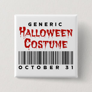 Chapa Cuadrada Costuma genérica de Halloween de código de barras 