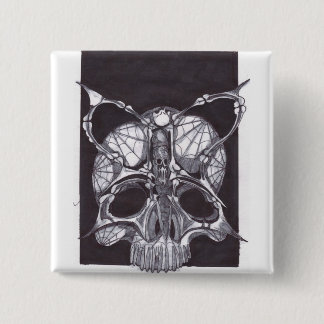 Chapa Cuadrada Cráneo de la cabeza de muertes
