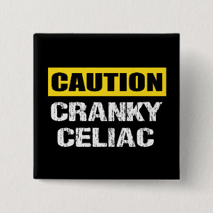 Chapa Cuadrada Cranky Celil Advertencia Signo de diversión