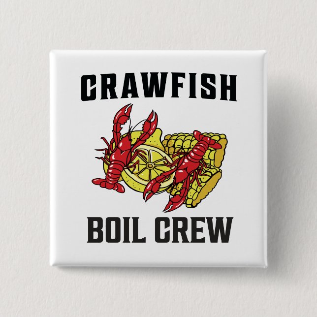 Chapa Cuadrada Crawfish Boil Crew T-Shirt (Anverso)