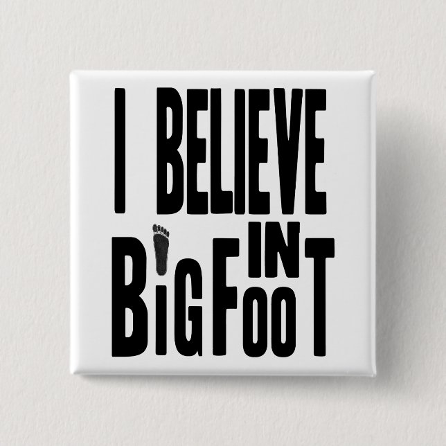 Chapa Cuadrada Crea en BIGFOOT - negro (Anverso)