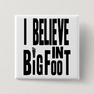 Chapa Cuadrada Crea en BIGFOOT - negro