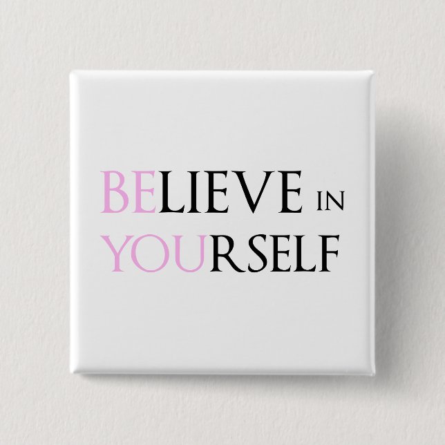 Chapa Cuadrada Crea en sí mismo - esté usted meme de la cita de (Anverso)