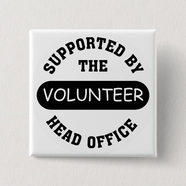 Chapa Cuadrada Crea tu propio equipo de voluntarios (Anverso)