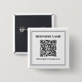 Chapa Cuadrada Crea un código QR escaneable | Blanco y negro