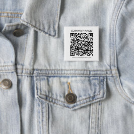 Chapa Cuadrada Crear su propio código QR | Blanco y negro
