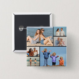 Chapa Cuadrada Crear su propio Collage de fotos de 6