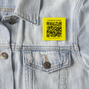 Chapa Cuadrada Crear un código QR Fácilmente visto en amarillo