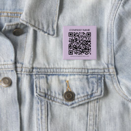 Chapa Cuadrada Crear un código QR | Violeta Lavanda Pálido
