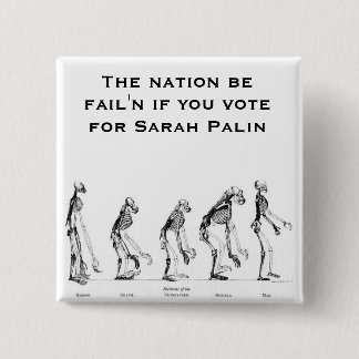Chapa Cuadrada Creationist de Sarah Palin-