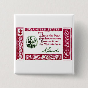 Chapa Cuadrada Credo 1960 del americano de Abraham Lincoln