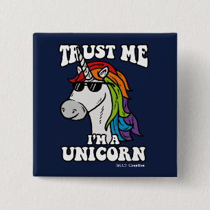 Chapa Cuadrada Créeme, soy un unicornio