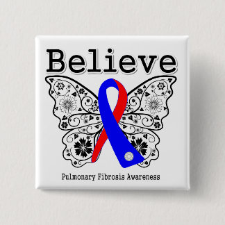 Chapa Cuadrada Creer Conciencia sobre Fibrosis Pulmonar