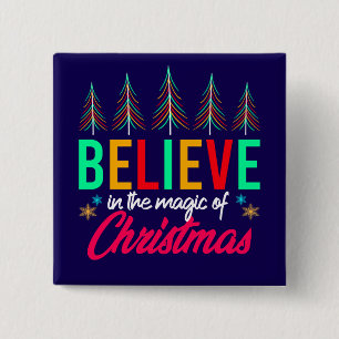 Chapa Cuadrada Creer en la magia de los Navidades-82303
