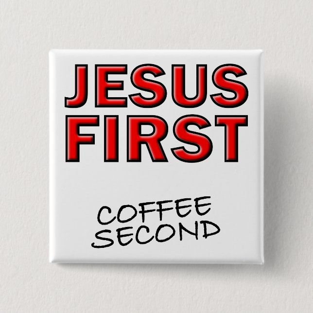 Chapa Cuadrada Cristian Jesús Primero Café Segundo (Anverso)
