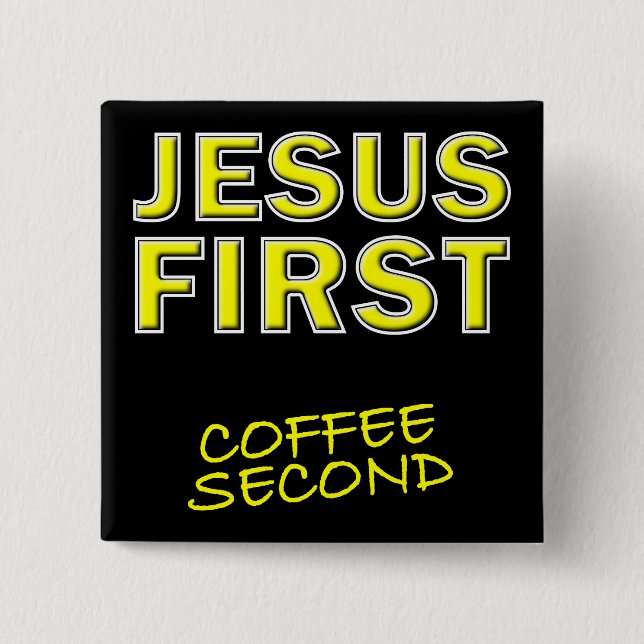 Chapa Cuadrada Cristian Jesús Primero Café Segundo (Anverso)